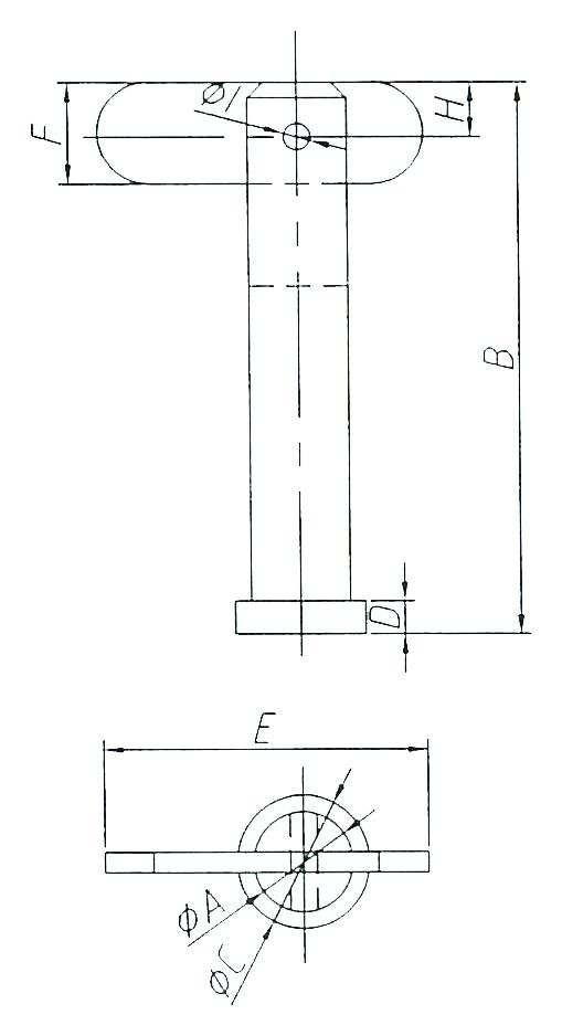Talamex, dropnose pin, stainless steel AISI 316, 10 mm x 50 mm