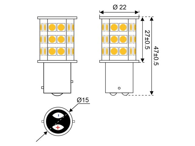Talamex, LED lamp, 12V / 24V