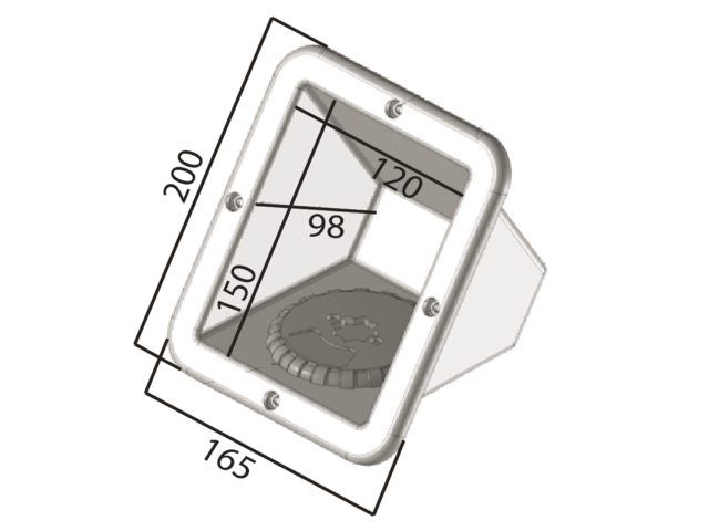 Trem, Gradino Step side mount cases, white RAL9003