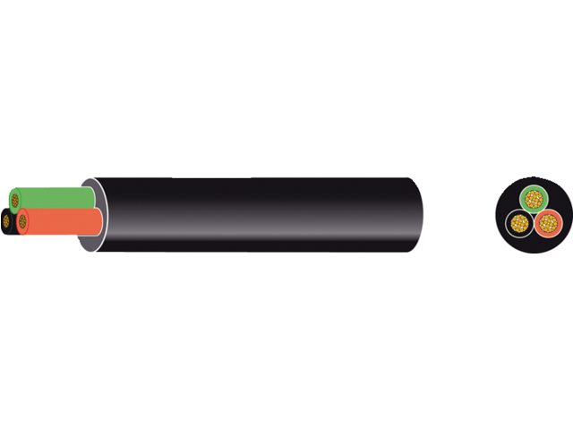 Automarine, round PVC cable, 3x1.50 mm², 30 m (TW03/04.30)