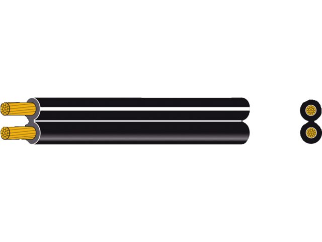 Automarine, speaker cable, 2 x 1.50 mm², 30 m (554B-BW.30)