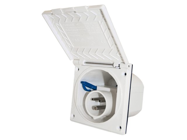 Talamex, CEE socket, white, 105 mm x 105 cm