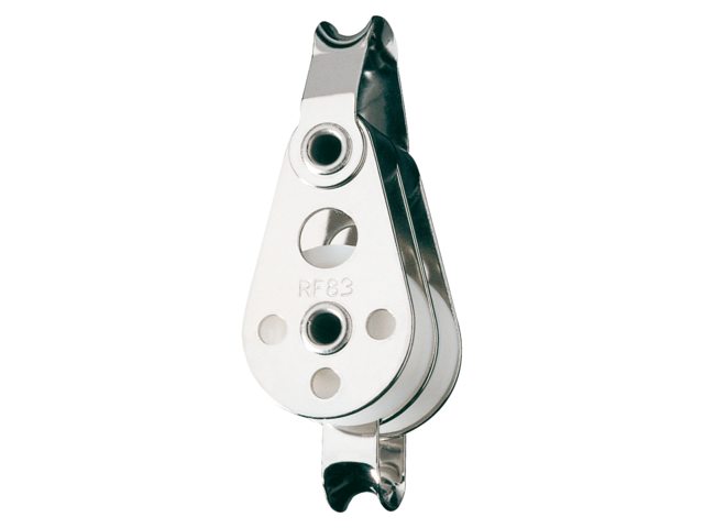 Ronstan, double block with loop top and becket, stainless steel AISI 316 (RF83)