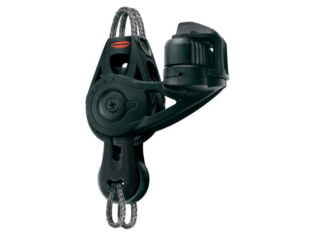 Ronstan, Series 55 Orbit Block™, Fiddle with Becket, Cam Cleat, Link Head, RF55531