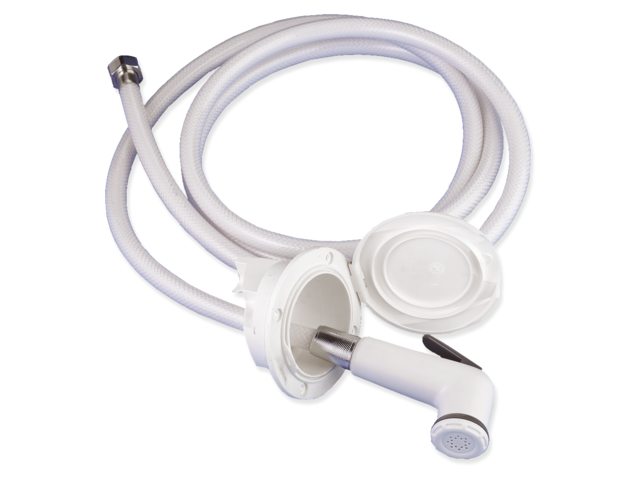 Trem, built-in shower with hose, RAL 9003