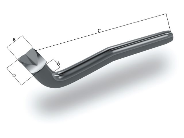 OS BSI, T-terminal stainless steel AISI 316, 3 mm (260003)