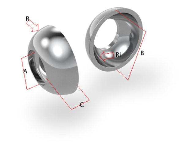 OS BSI, cupels, nerezová ocel AISI 316, 13 mm x 26 mm x 8.5 mm (720013)