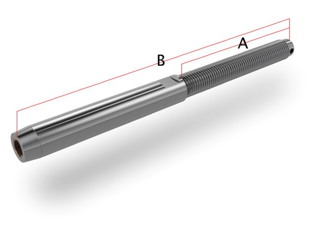 OS BSI, cosses à tige, acier inoxydable AISI 316, 10 mm (231016)