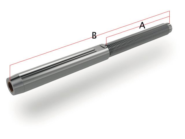 OS BSI, tige, acier inoxydable AISI 316, 6 mm x 63 mm (210610)