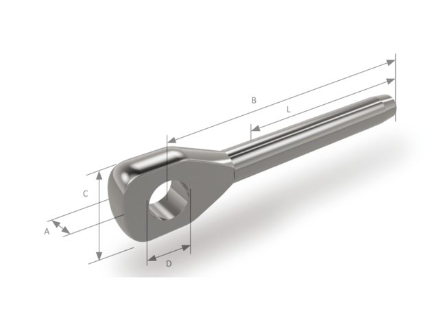OS BSI, eye terminal, stainless steel AISI 316, 5 mm (240005)