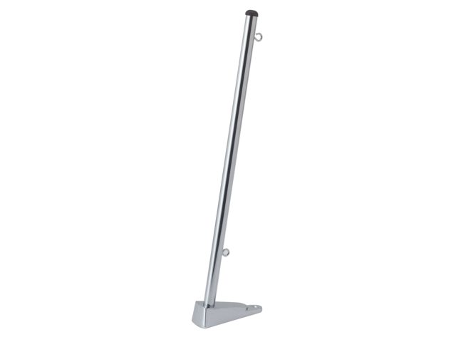 Talamex, flagpole with base, brass chrome-plated, 100 cm x 25 mm