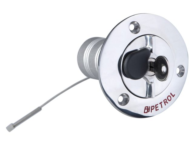 Talamex, deckfill with cylinder lock, stainless steel AISI 316, 88 mm x 50 mm