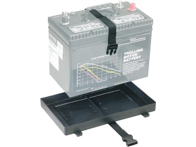 Attwood, battery tray with strap, 176 mm x 327 mm x 267 mm (9099-5)