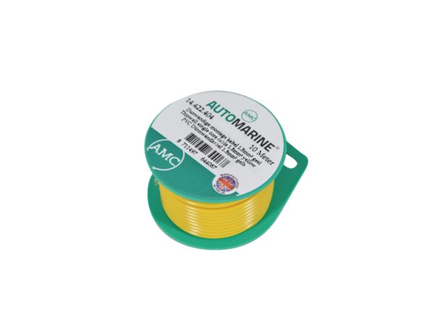 Talamex, single core cable in copper, 1.5 mm², yellow, 10 m