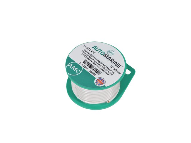 Talamex, single core cable in copper, 1.5 mm², white, 10 m