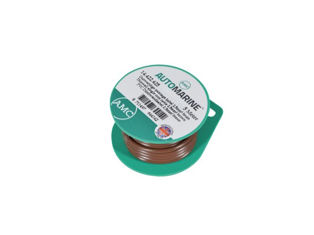 Talamex, single core cable in copper, 2.5 mm², brown, 5 m