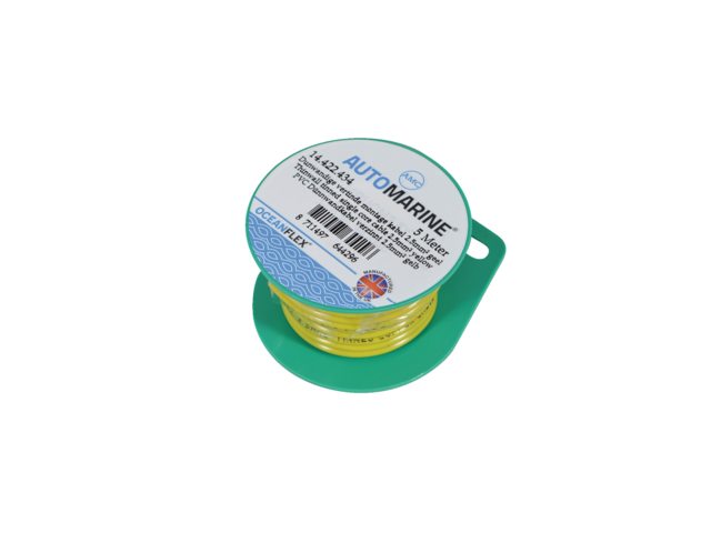Talamex, dünnwandiges verzinntes Einaderkabel, 2,5 mm², gelb, 5 m
