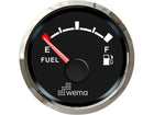 NauticPro.dk | Wema, Brændstofmåler, NMEA2000 Silverline, Sort, Rustfrit Stål, Ø 56mm, Dybde 60mm, IP67