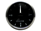 NauticPro.dk | Wema, Sølvsort ICL, Ø58mm, Ø52mm borehul, IP67, Anti-dug, LED-baggrundsbelysning gul/rød