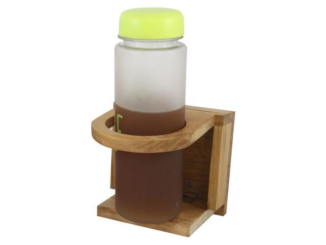 Eude, cup holder foldable, teak, 13.5 x 15.5 x 11 cm (ASBX021T19)