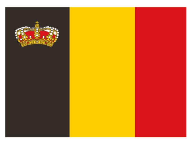 Talamex, Belgium flag with crown, 30 x 45 cm