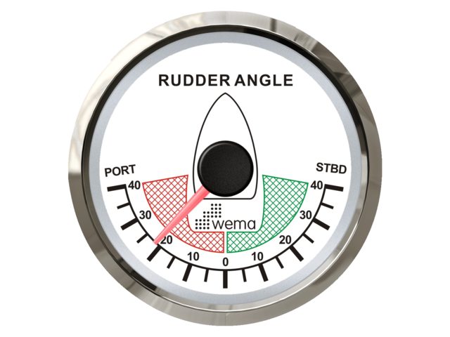 Wema, rudder indicator NMEA2000, white (210622)