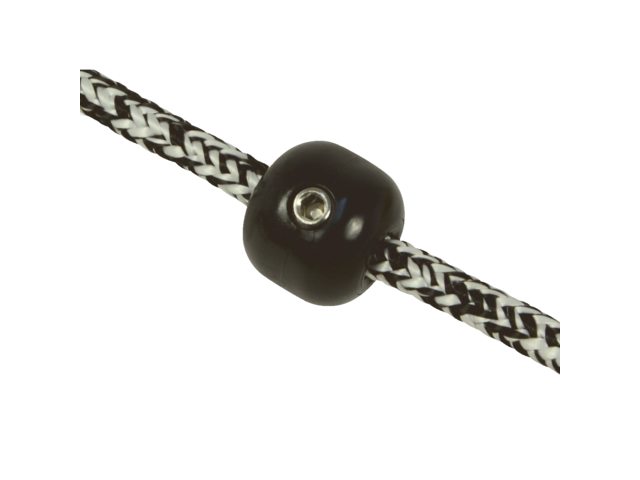 Clamcleat, screw-on stopper ball for 8-9 mm rope/tube, black (PT525/R), 10 pcs