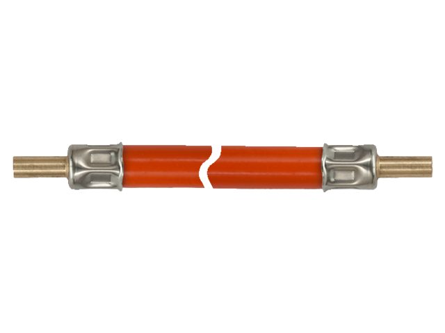 Talamex, rubber gas hose with brass and stainless steel, 40 cm x 8 mm