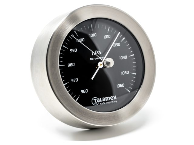 Talamex, thermo & hygrometer, stainless steel, 100 mm