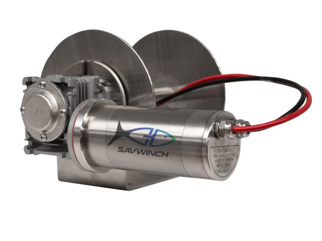 Savwinch, drum winch stainless steel AISI 316, 210 x 316.5 x 329 mm (5004)