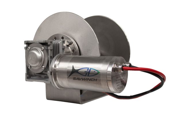 Savwinch, drum winch stainless steel AISI 316, 290 x 357.5 x 385 mm (5012)