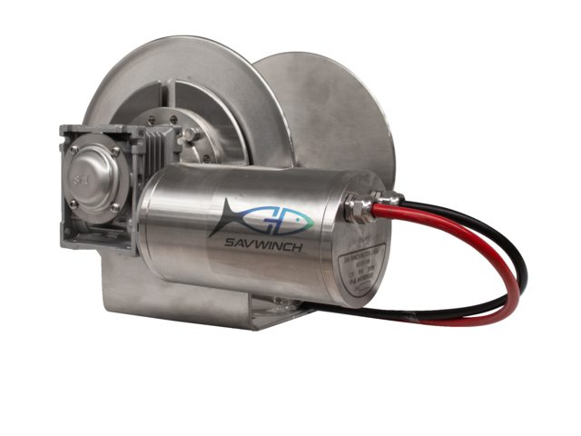 Savwinch, drum winch stainless steel AISI 316, 306 x 419.5 x 411 mm (5016)