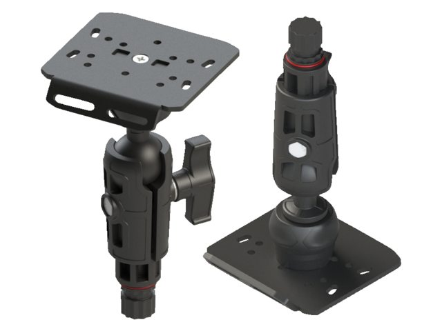 Borika, monteringsplade med støtte og kugleled til skærme op til 7", 110 mm x 96 mm (01.04.045.01.55)