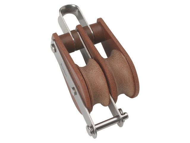 Barton, block tufnol with bow and becket double sheave 30 mm, 10 mm (T01211)