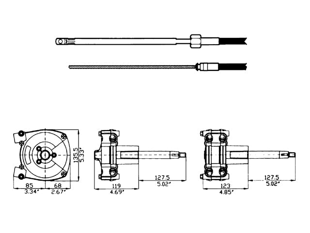 Ultraflex, steering cable M66, 488 cm (38178X)
