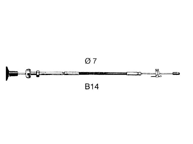 Ultraflex, engine control cable, 5.19 m, 7 mm (30091J)