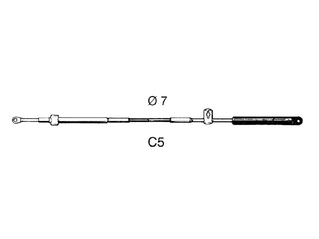 Ultraflex, C5 engine control cable, 3.36 m (30165G)
