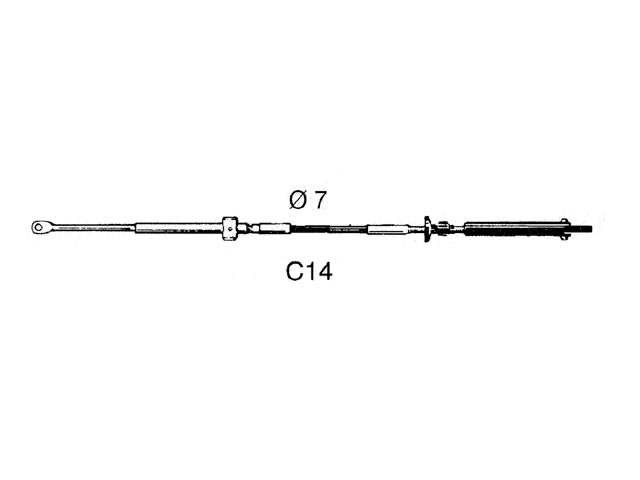Ultraflex, engine control cable, 7 mm x 4.88 m (32421F)