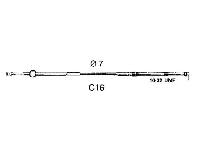 Ultraflex, cavo comando motore, 3.36 m (34753B)