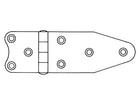 NauticPro.dk | Talamex, Højpoleret rustfrit stål-hængsel AISI 304, 75 x 40 x 2 mm