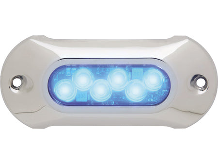 NauticPro.dk | Attwood, Undervandslys LED 5.0, Blå, 1350 Lumen, 182mm x 55mm, Modstandsdygtig, Kølesystem, Rustfrit stål, 589081