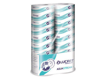 NauticPro.dk | Talamex, Aquastream toiletpapir, hurtigt opløseligt, 6-pak, 2-lags, præget mønster, 200 ark, rullelængde 22 m