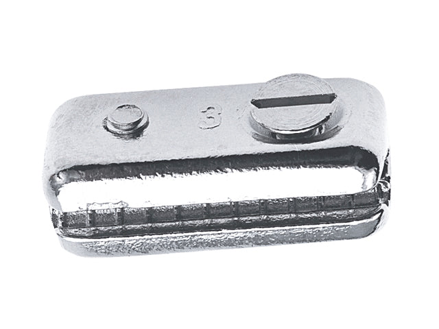 No branding, clip for steering cable, brass chrome-plated, 3 mm (B-0003-W), 10 pcs
