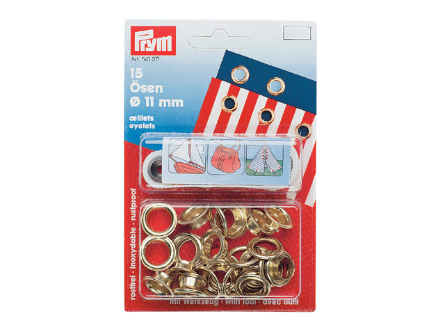 NauticPro.dk | Prym, Sejl Kovser 541371, Messing, Ø 11mm (15 stk)
