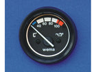 NauticPro.dk | Wema, Olietemperatur Indikator, IP67, Anti-dug linse, LED Baggrundsbelysning Gul/Rød, Ø 58mm, Borehul Ø 52mm (1stk)