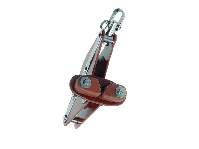 HYE, fiddle block with cleat, swivel eye and becket, 12 mm (36512)