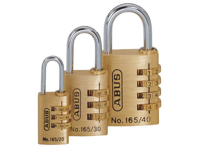 Abus, combination lock in steel and brass, 32 mm (35019)