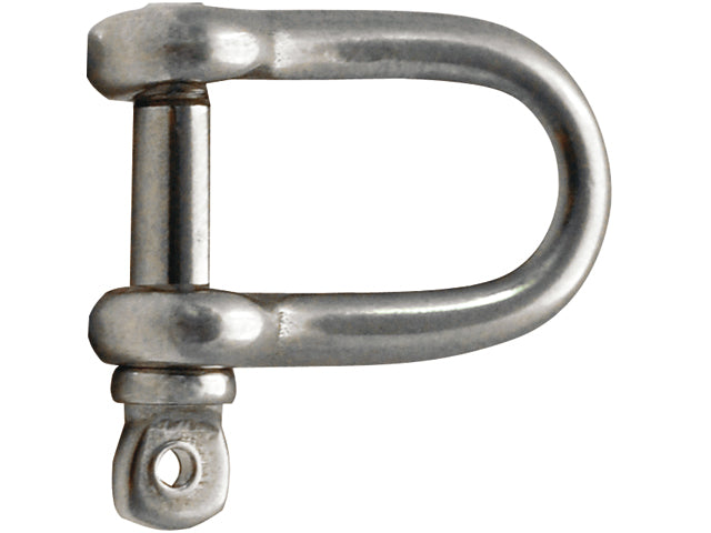 Talamex, D-shackle, stainless steel AISI 316, 24 mm x 12 mm x 48 mm