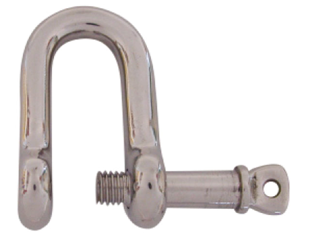 Talamex, dee shackle with captive pin, stainless steel AISI 316, 10 mm x 5 mm