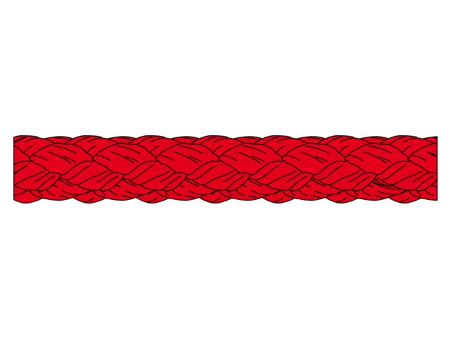 Talamex, braided polypropylene, 1.5 mm x 100 m, red, 100 pcs